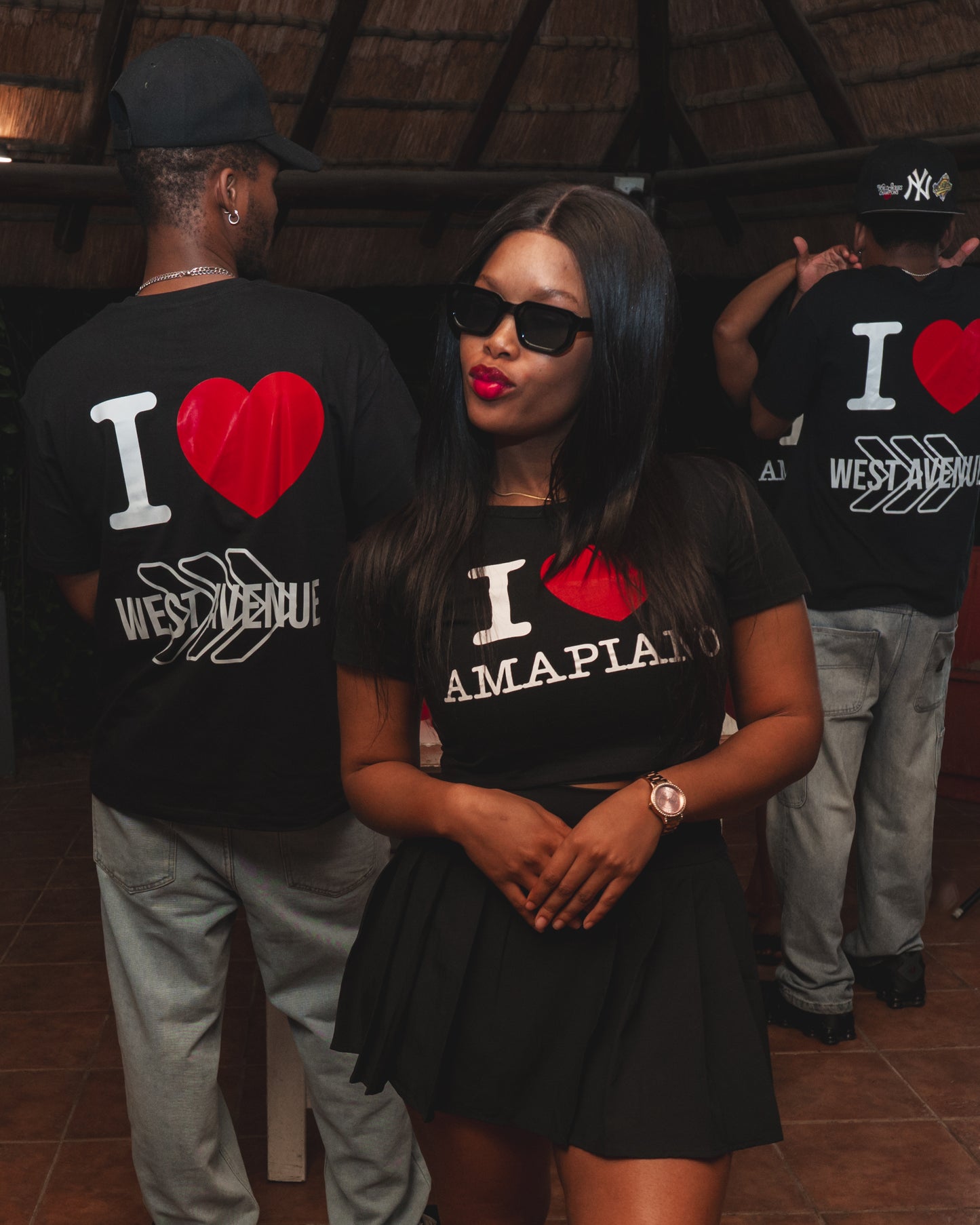 I Love Amapiano Crop Top Black